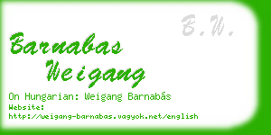 barnabas weigang business card