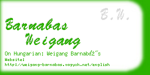 barnabas weigang business card